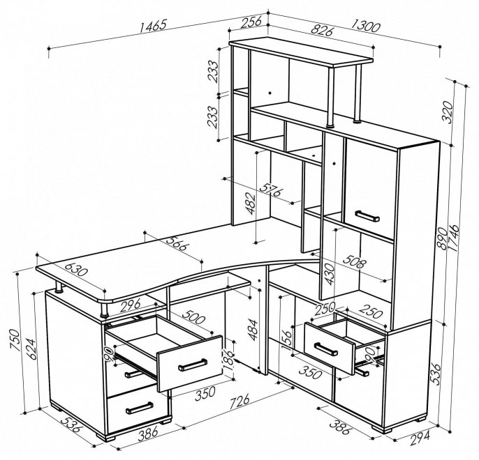 Стол компьютерный Джаз-15 белый правый