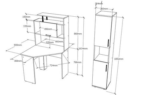 Стол компьютерный Джаз-20 дуб сонома