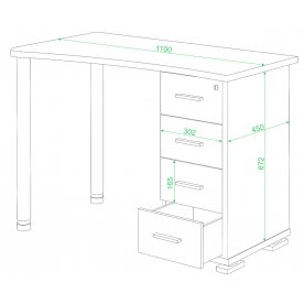 Стол компьютерный СКМ-50 левый венге