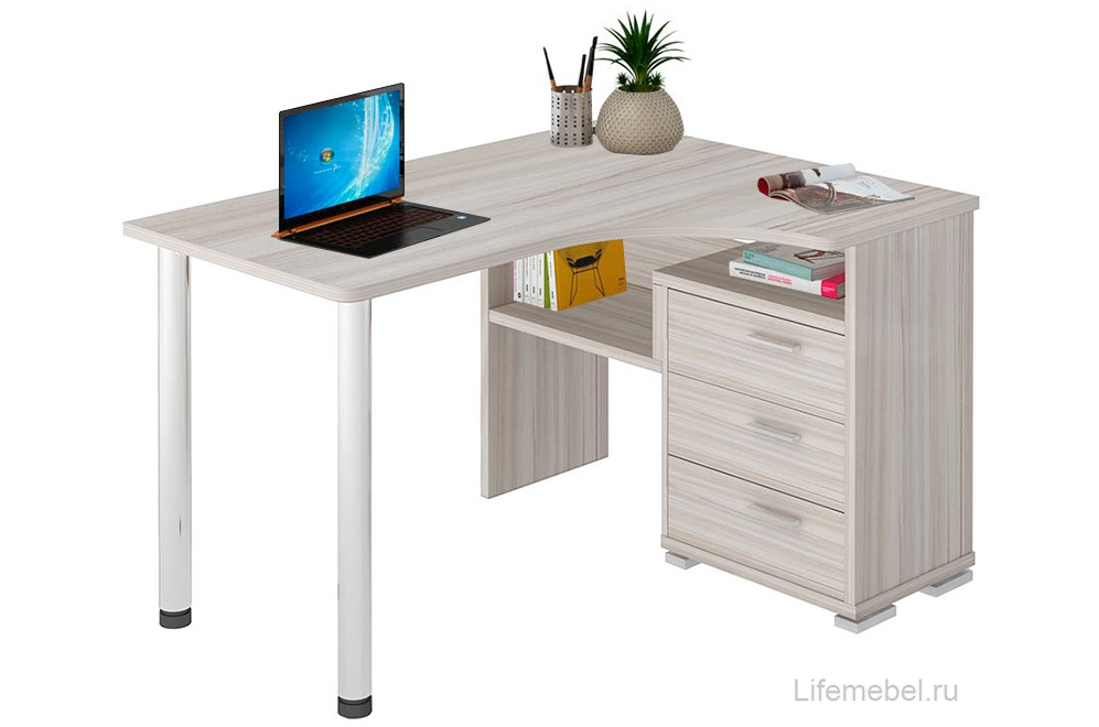 Компьютерный стол Жаспера-132С-130 правый карамель