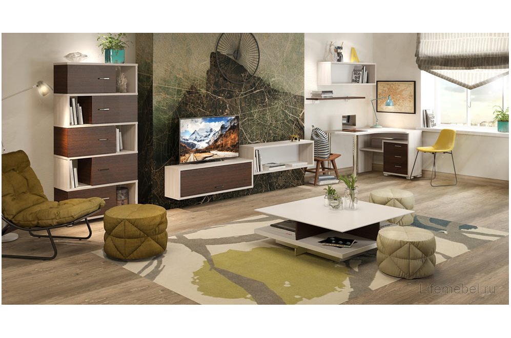 Компьютерный стол Жаспера-132С-130 правый карамель/венге