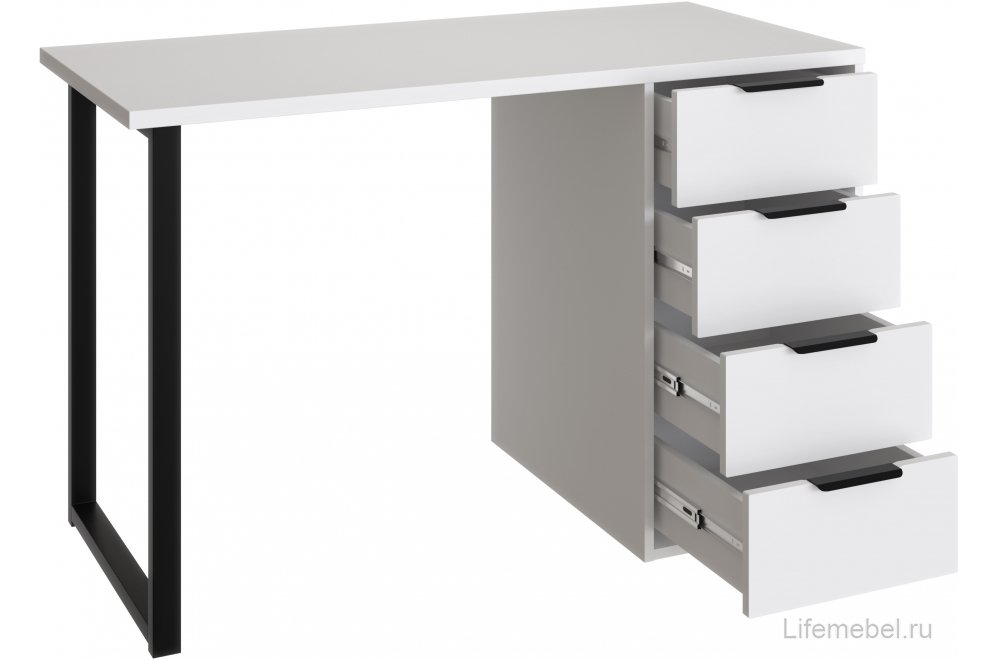 Стол С-400 белый структурный / меренга