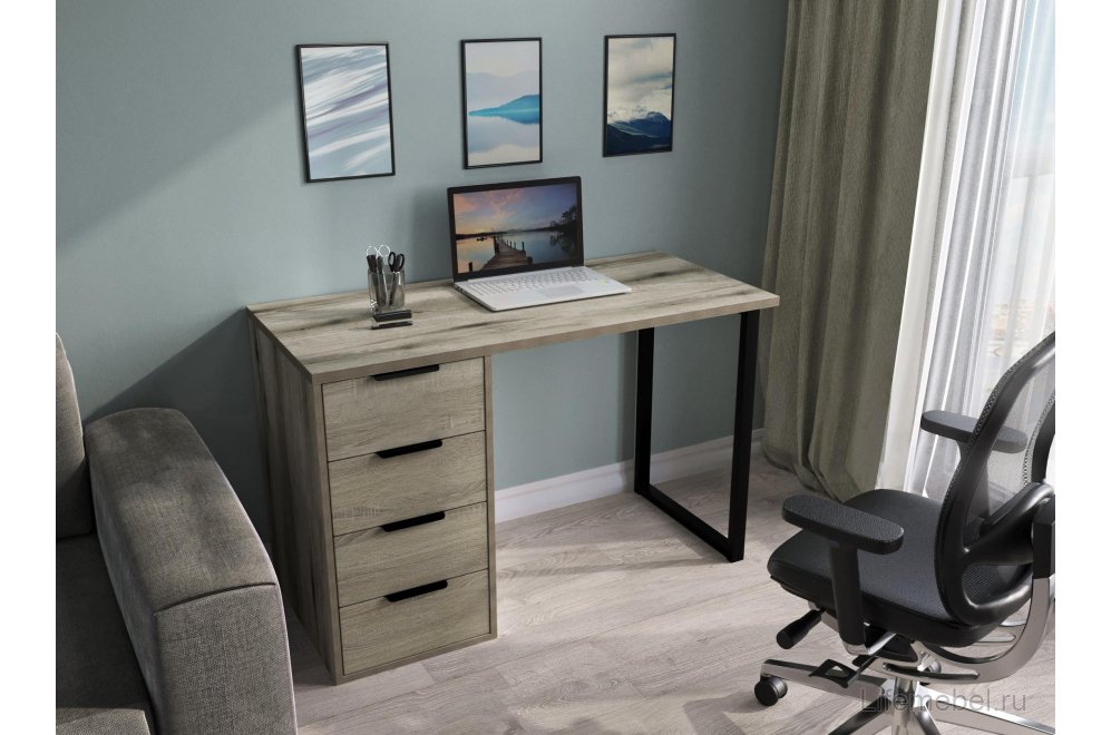 Стол С-400 дуб эвок / дуб сонома темный