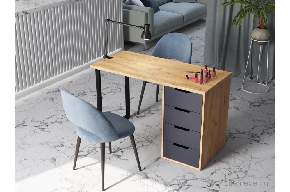 Стол С-400 дуб крафт золотой / графит