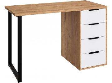 Компьютерный стол С-400 белый структурный / меренга