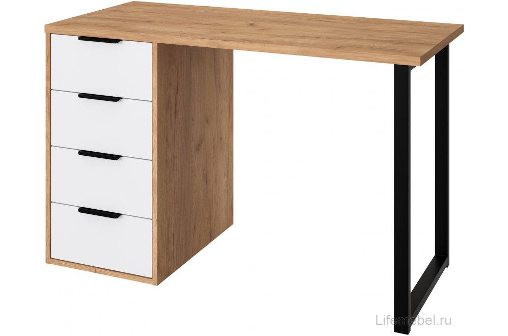 Стол С-400 дуб крафт золотой / меренга