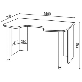 Письменный стол СКЛ-Игр140 ЧБЕ
