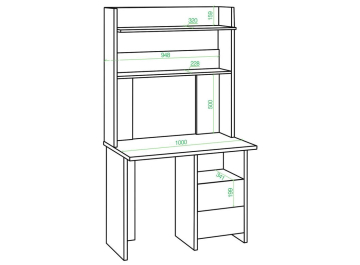 Письменный стол СКЛ-Прям100Р