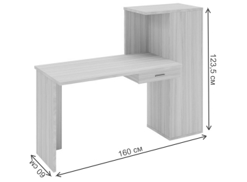 Письменный стол Беланта-ПРЯМ120+ШК БЕК