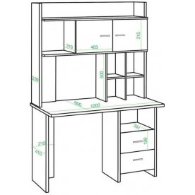 Письменный стол Беланта-Прям120Р