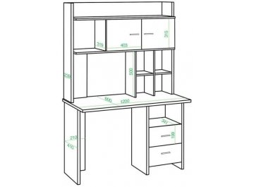 Письменный стол Беланта-Прям120Р