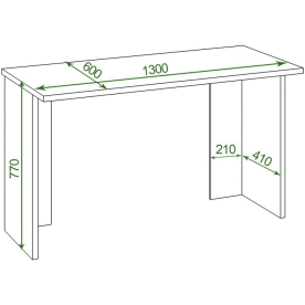 Письменный стол СКЛ-Прям130