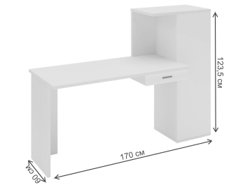 Письменный стол Беланта-ПРЯМ130+ШК БЕН