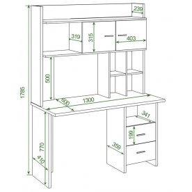 Письменный стол СКЛ-Прям130Р