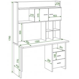 Письменный стол Беланта-Прям130Р