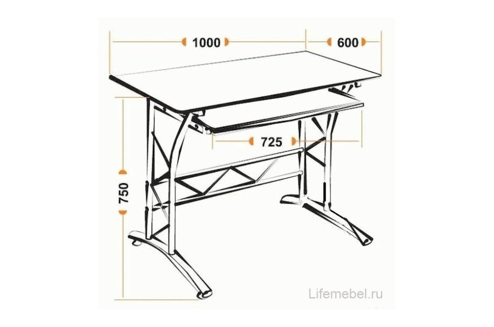 Стол ST-F1018 стекло тонированное