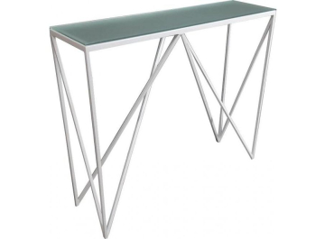 Консольный столик Akur Loft Cary 1200 белый / матовое стекло