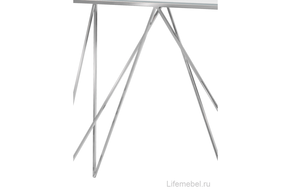 Консольный столик Akur Loft Cary хром / матовое стекло