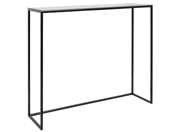 Консольный столик Akur Loft Varna черный / прозрачное стекло