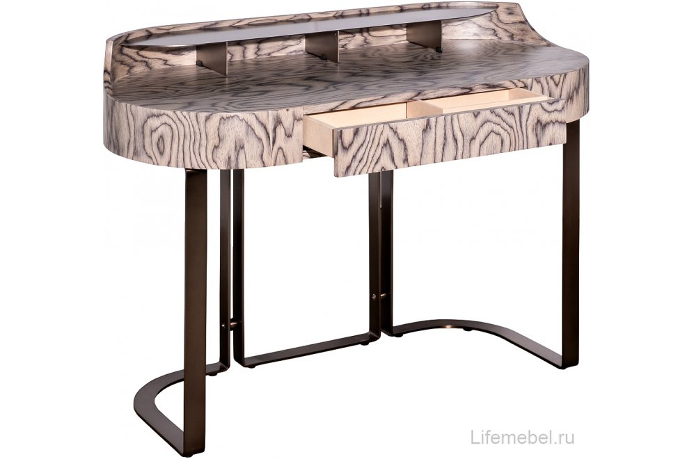 Консольный столик Банч черно-бежевый / бронза