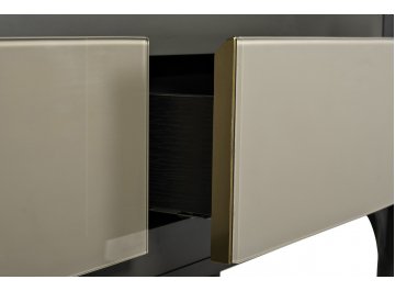 Стол-консоль Джималди черный / серо-бежевый