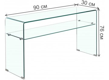 Консольный столик Лейса прозрачный