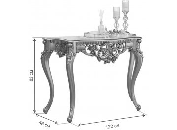 Консоль мебельная Мэри серебро