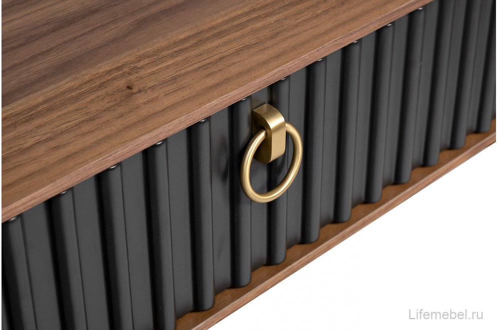 Консольный столик Тиа темный орех / черный