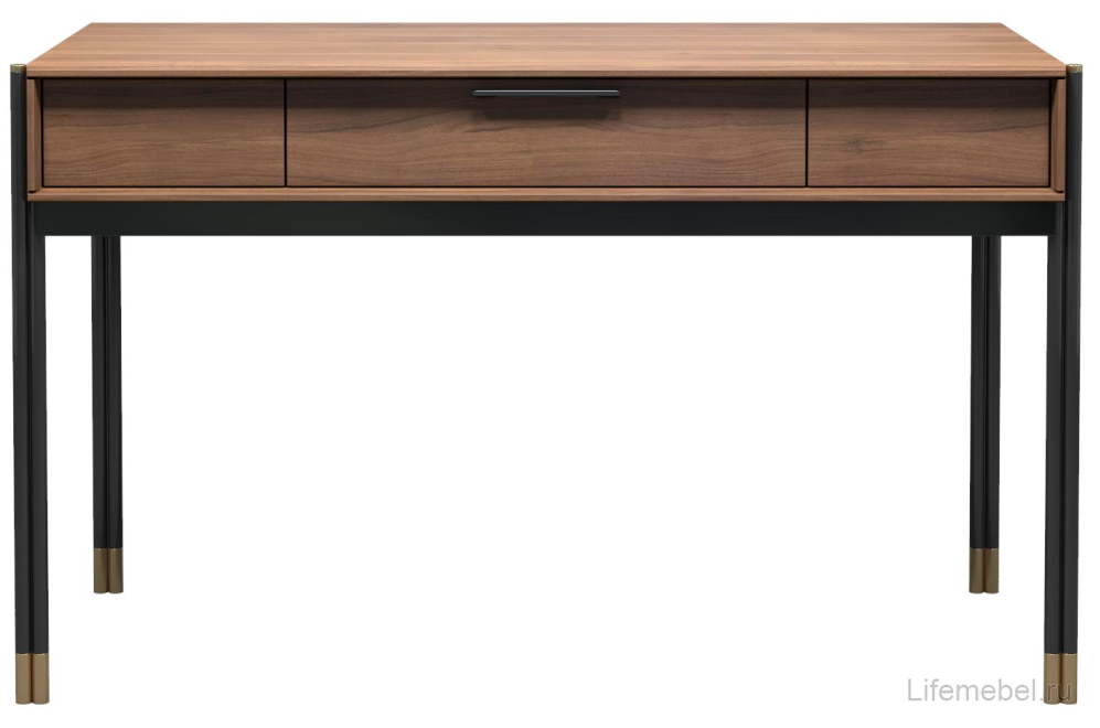 Консольный столик Benissa MDI.WD.BS.60 шпон ореха / черный матовый лак / латунь