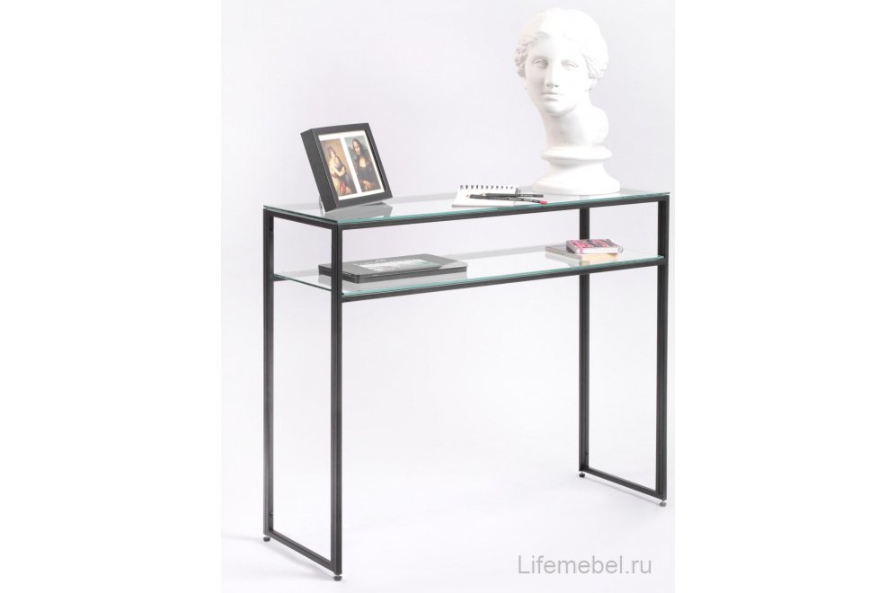 Консольный столик Orlan прозрачный / черный