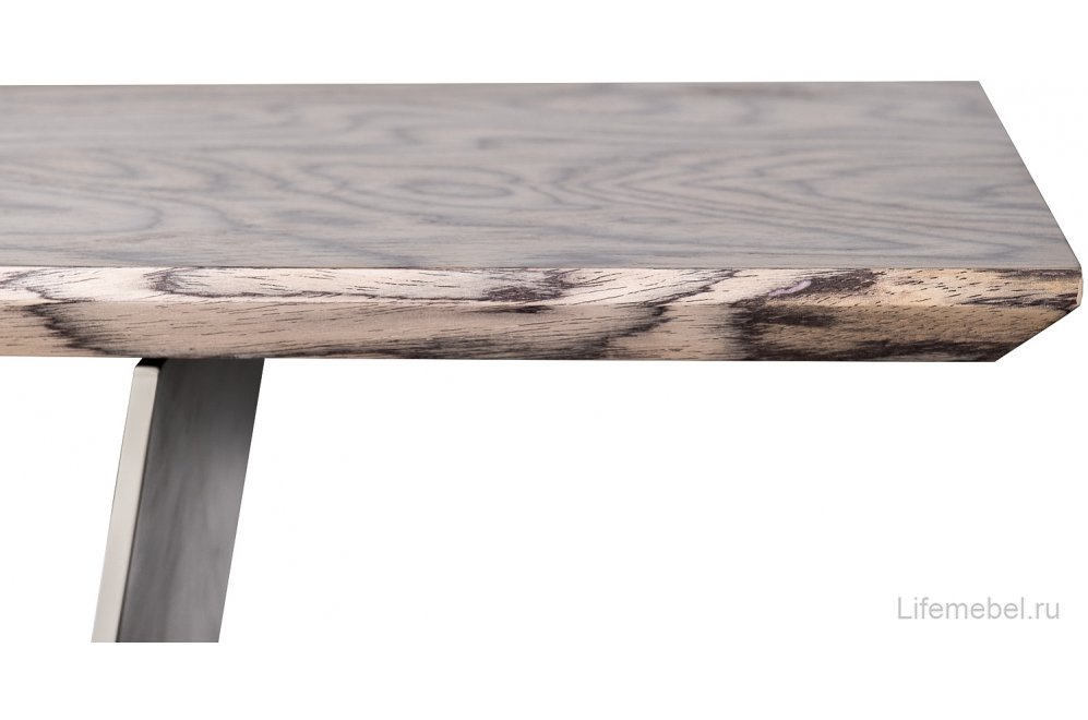 Консольный столик Зебрано бежево-коричневый / хром