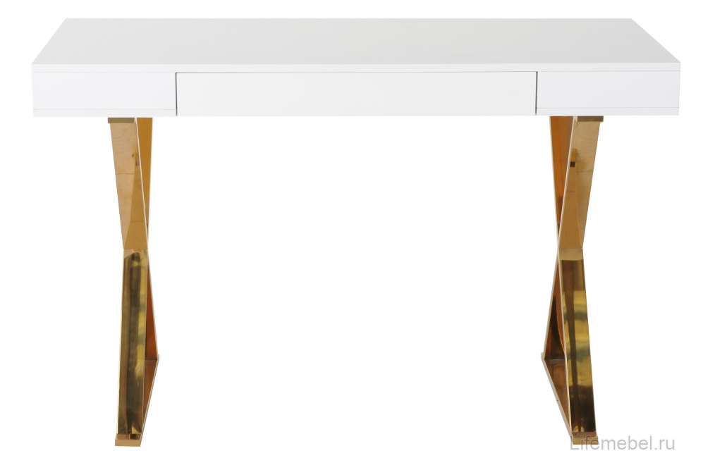 Консольный столик Рокки белый / золото