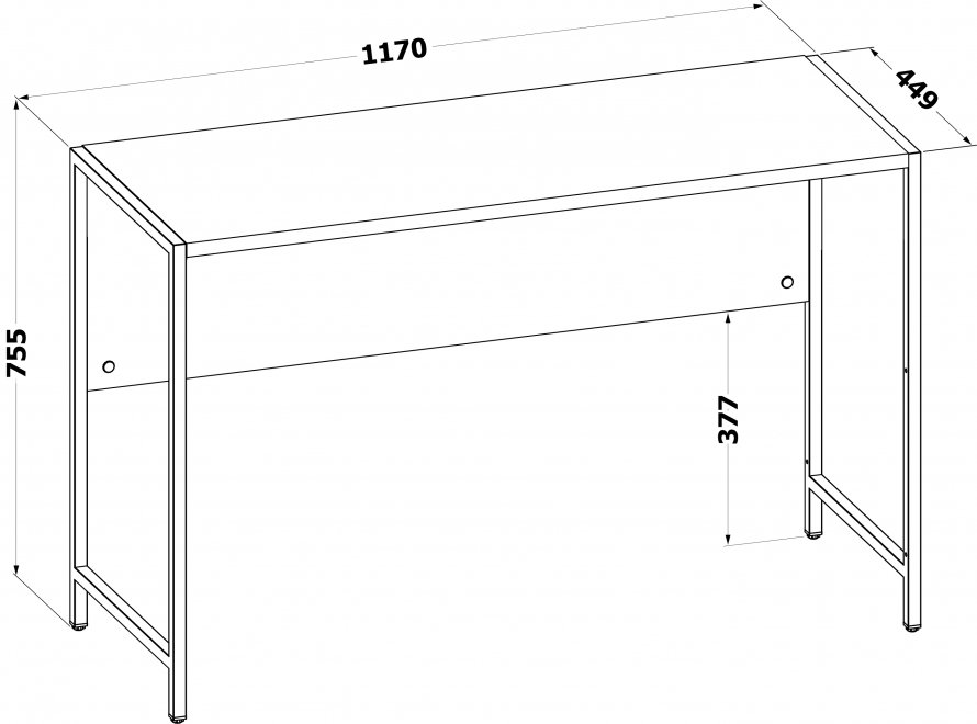 СПМ-400 Стол письменный Бетон
