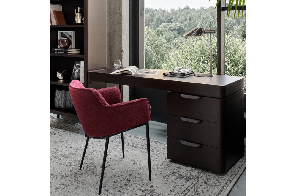 Письменный стол Ronda тёмно-красный / черный