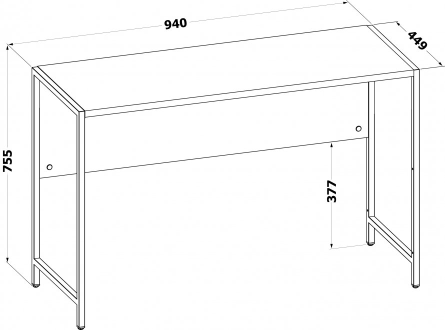 СПМ-400.9 Стол письменный Бетон