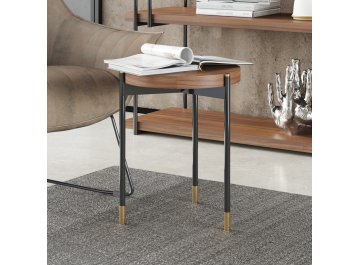 Приставной столик Benissa орех / черный