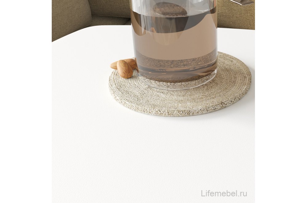 Приставной столик Дей белый / белый