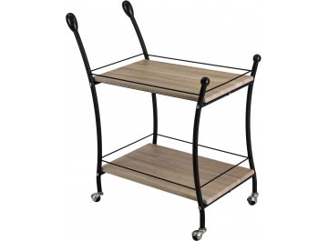 Сервировочный столик Марко дуб сонома / эбеновое дерево / черный