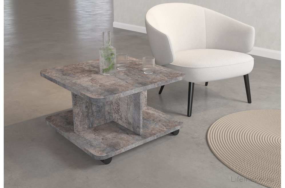 Стол журнальный квадратный BALANCE (640*640*400) basalt