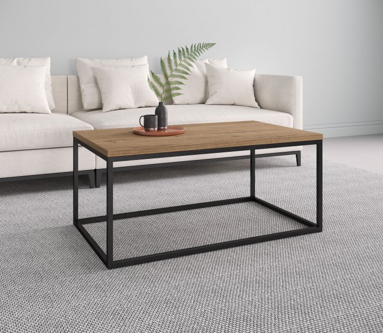 Стол журнальный прямоугольный EPIC (700*500*450) NEW mokko/черный