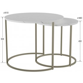 Комплект столиков Калифорния Лесли