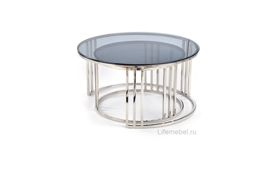 Комплект столиков Mercury 80 дымчатый / хром