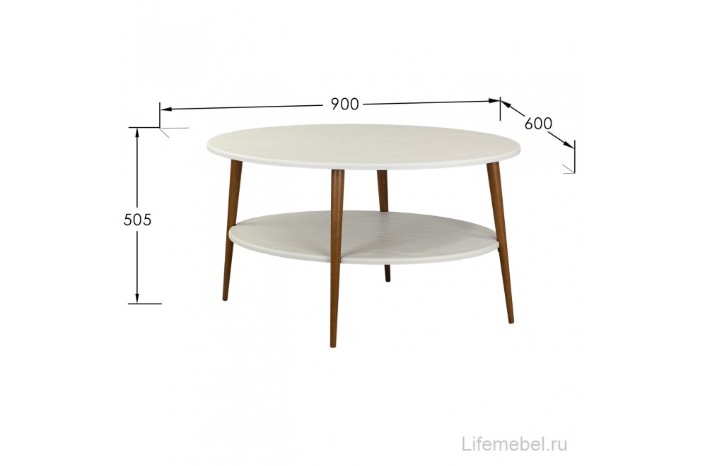 Журнальный столик BeautyStyle 29 90x60 МДФ белый / дерево бук