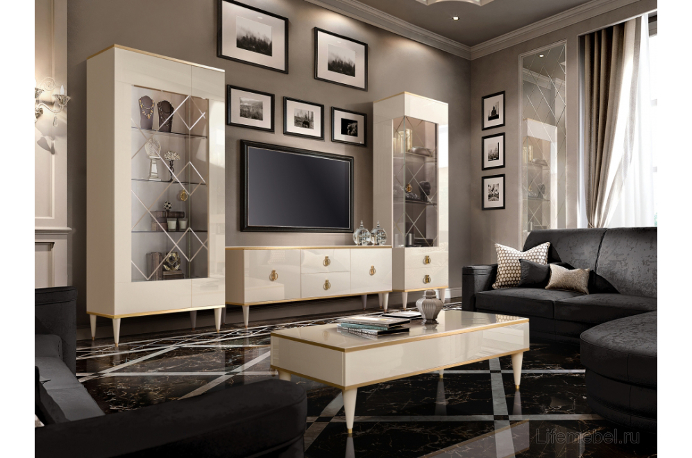 Журнальный столик Rimini латте / золото