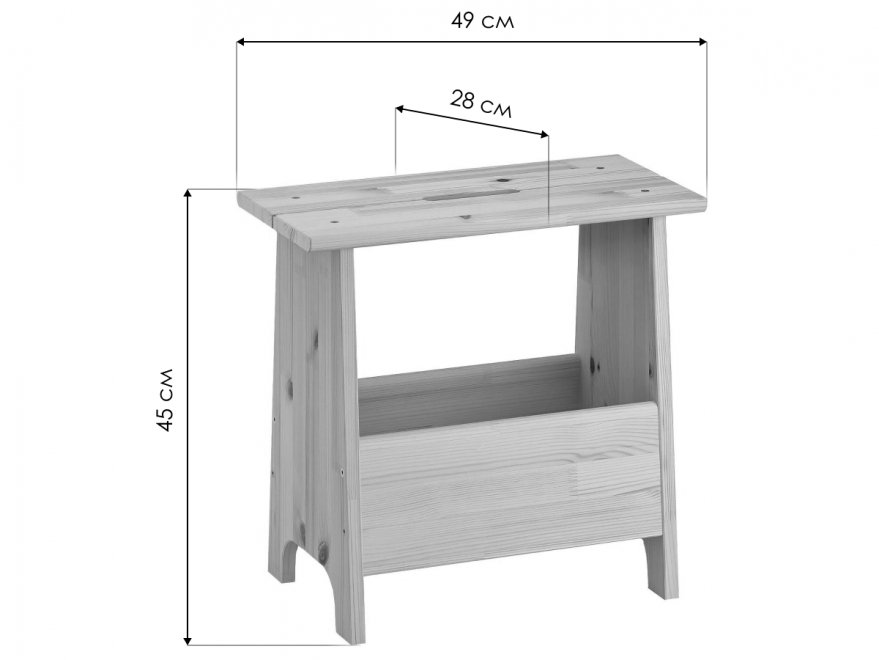 Тумба Brabix Scandi Wood SC-002 деревянная
