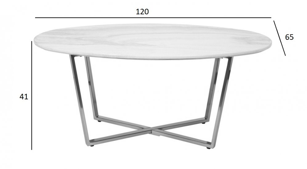 Журнальный столик 30B-85511 черный / хром