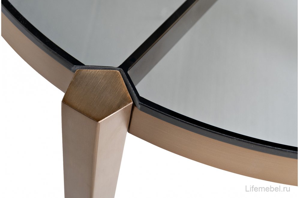 Журнальный столик Аделла 100 прозрачный / бронза