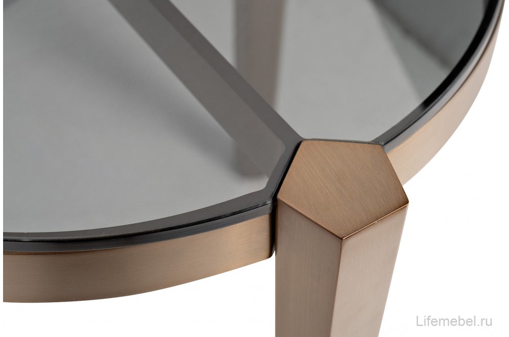 Журнальный столик Аделла 50 прозрачный / бронза