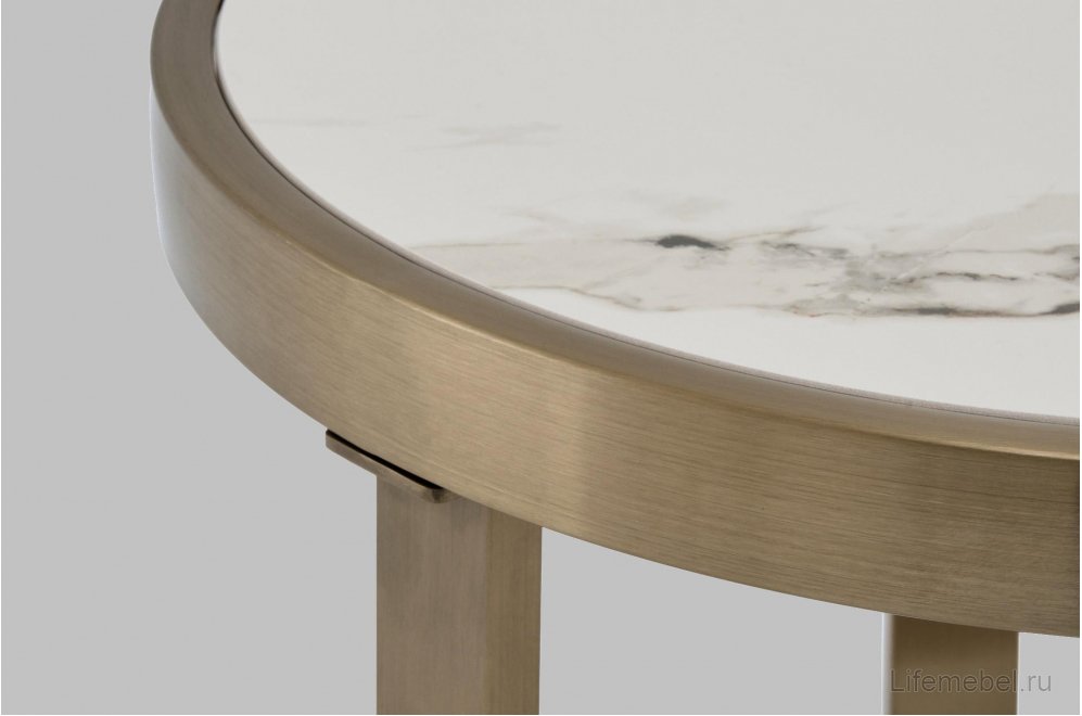 Журнальный столик Маретта 50x50 белый / золотой