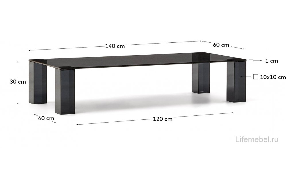 Журнальный столик Adularia 140 темно-серый